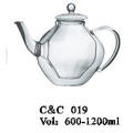 2016 Clear High Quality Round Glass Teapot, C & C 019 in 600ml 1200ml